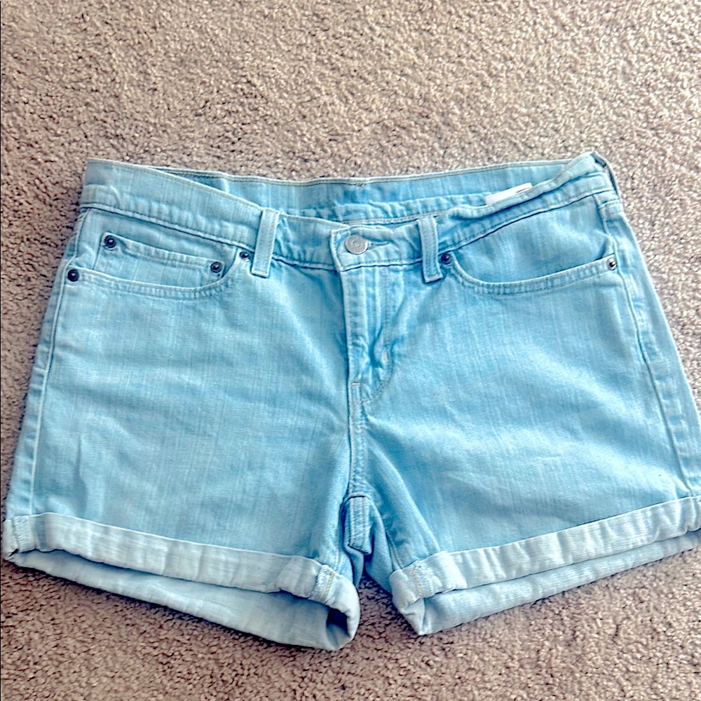 Light Blue Denim Women's Shorts